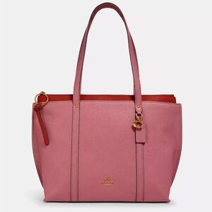 EUC Coach May Tote Pink Pebbled Leather